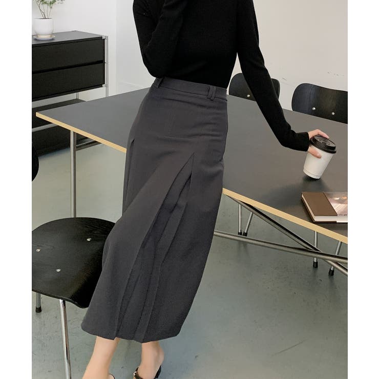 【BANICO】ボックスプリーツ フレア ミディスカート | aimoha  | 詳細画像18 