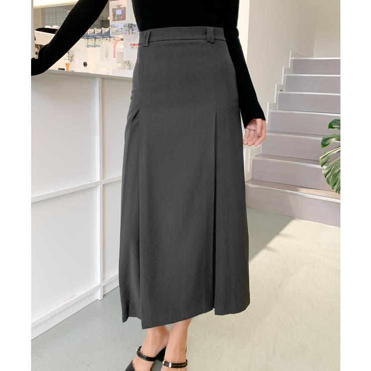 【BANICO】ボックスプリーツ フレア ミディスカート | aimoha  | 詳細画像2 