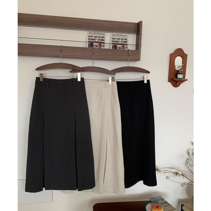 【BANICO】ボックスプリーツ フレア ミディスカート | aimoha  | 詳細画像22 