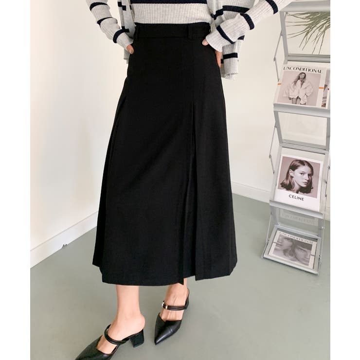 【BANICO】ボックスプリーツ フレア ミディスカート | aimoha  | 詳細画像10 