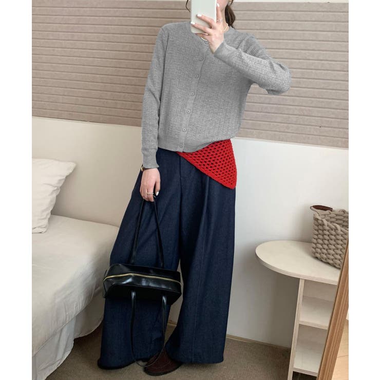 エアリータッチクルーネックニットカーディガン | aimoha  | 詳細画像6 