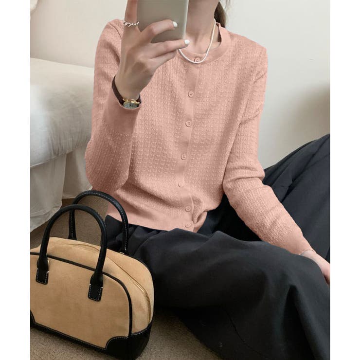 エアリータッチクルーネックニットカーディガン | aimoha  | 詳細画像7 