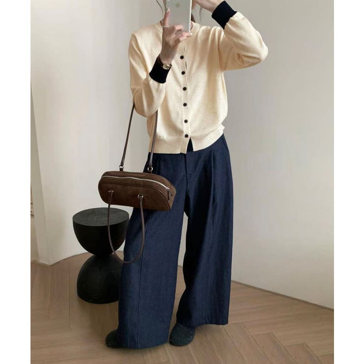 配色リブ ニットカーディガン | aimoha  | 詳細画像6 