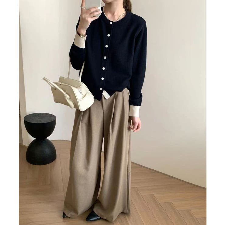 配色リブ ニットカーディガン | aimoha  | 詳細画像2 