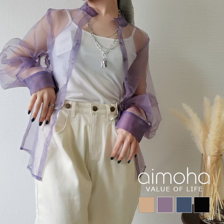 新作 シアーシャツ レディース[品番：XT000004176]｜aimoha （アイモハ