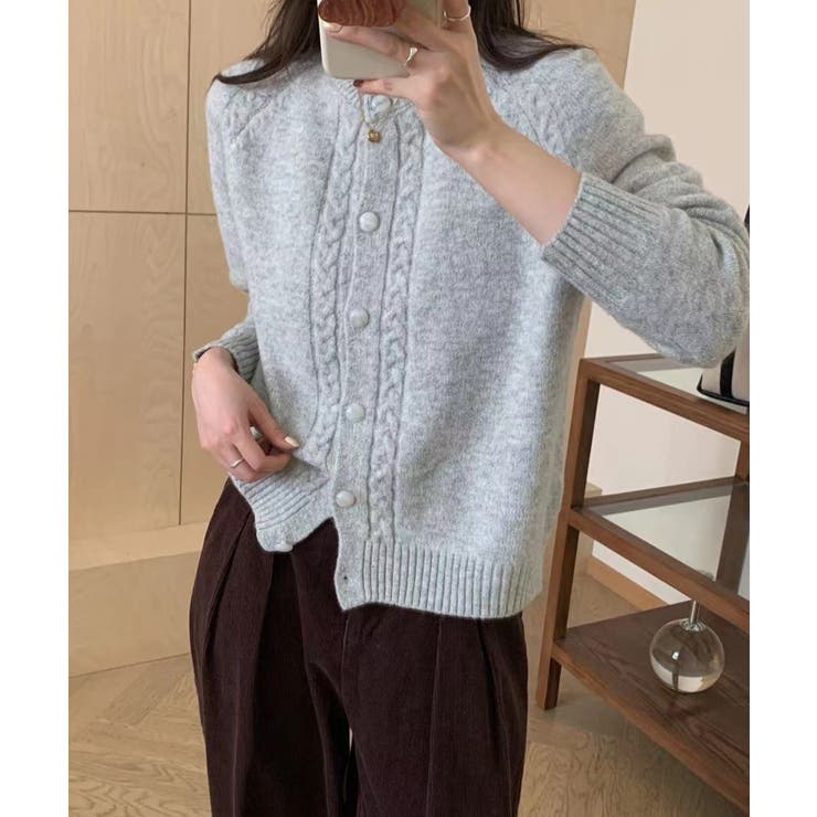 【Banico】ケーブルニットカーディガン【AW】 | aimoha  | 詳細画像7 