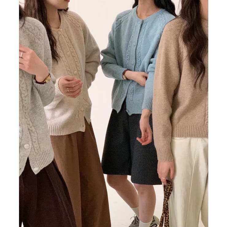 【Banico】ケーブルニットカーディガン【AW】 | aimoha  | 詳細画像8 