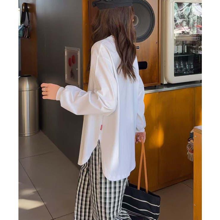 ロゴプリントカジュアル長袖Tシャツ | aimoha  | 詳細画像1 