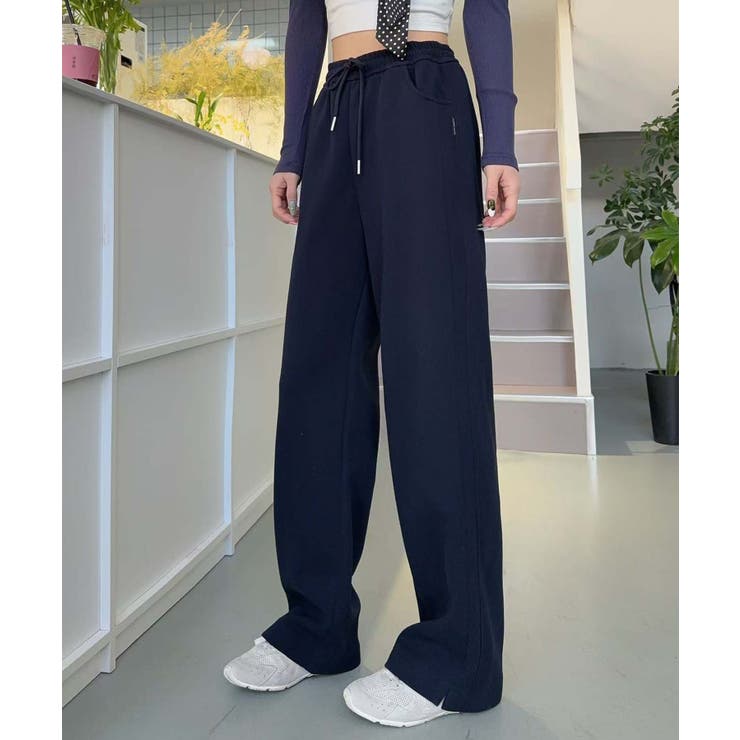 ネイビー | スウェットイージーパンツ | aimoha 