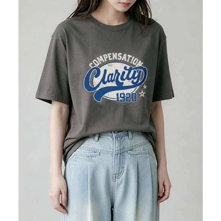 ダークグレー | ヴィンテージロゴプリントTシャツ | aimoha 