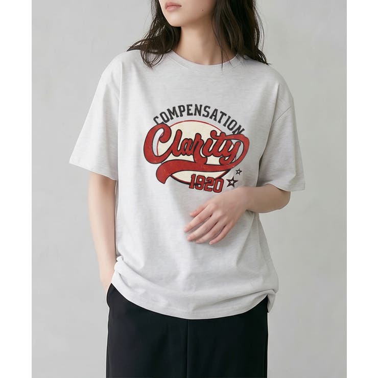 ライトグレー | ヴィンテージロゴプリントTシャツ | aimoha 