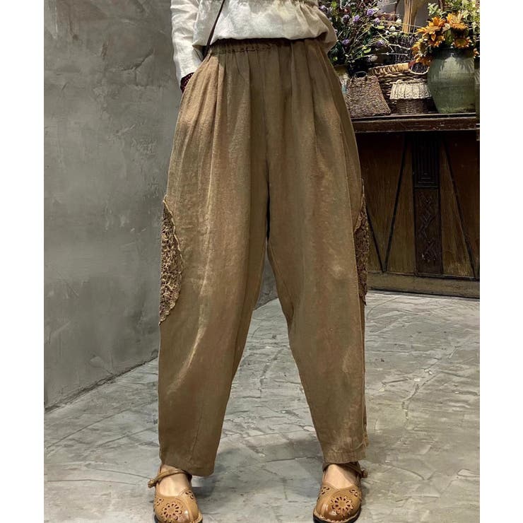 モカ | 2021新作【涼しい綿麻生地】 パンツ 夏服 | aimoha 