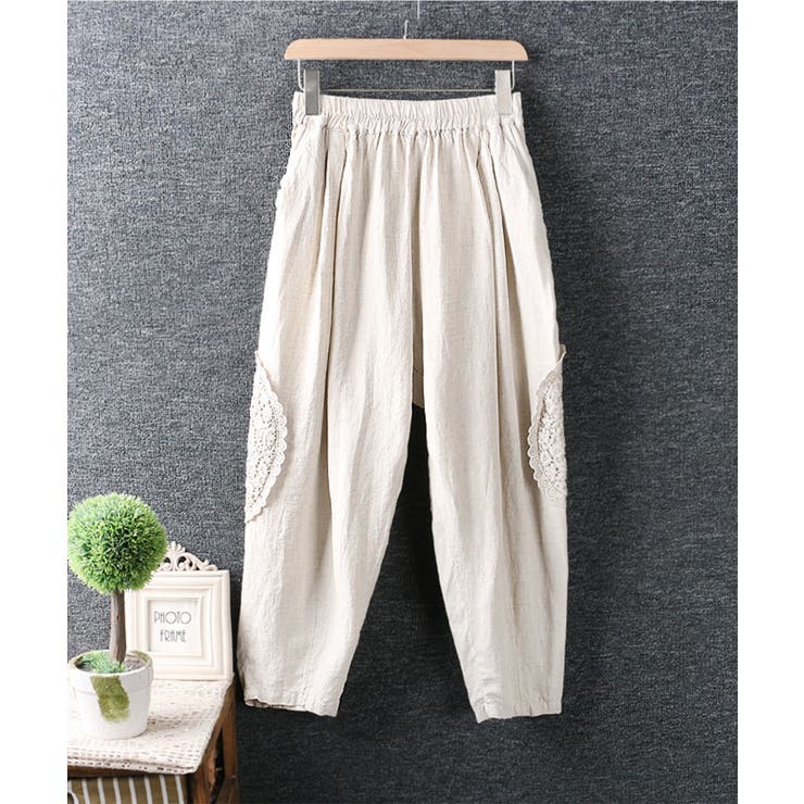 2021新作【涼しい綿麻生地】 パンツ 夏服 | aimoha  | 詳細画像2 
