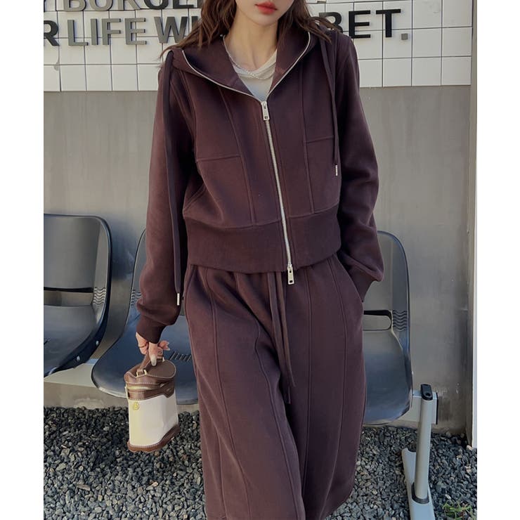 コーヒー | カジュアルダブルジップパーカー | aimoha 