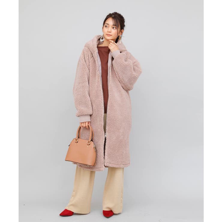 ボアロングコート ボアコート レディース[品番：XT000003399]｜aimoha