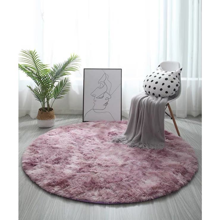 こ*つ様 あの花　サーフマット シンプル起毛フサフササークルマット カーペット 可愛い[品番
