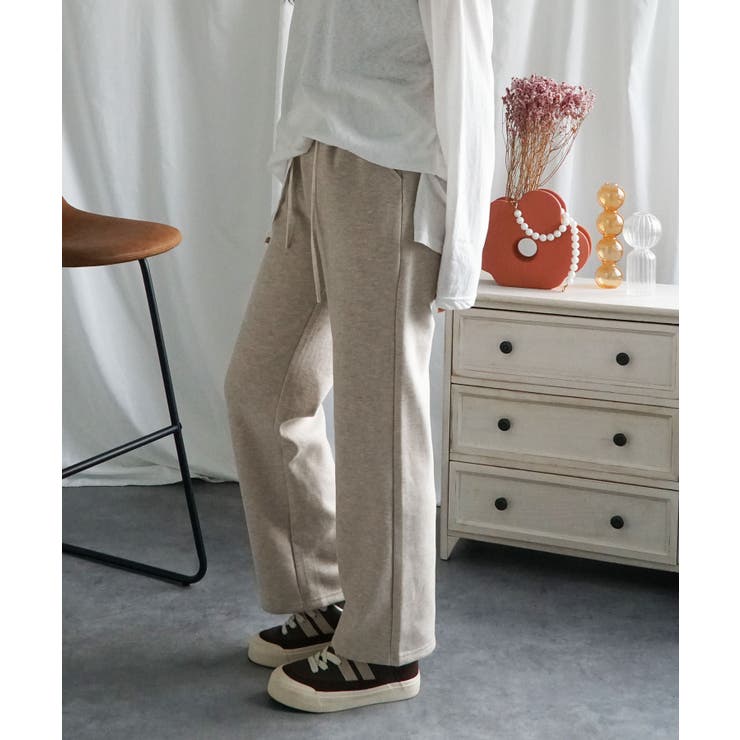 アイレネ リステアパンツ キュプラ100％ アイレネ - IRENE | Pigment Curve Panel Pants-White-36の通販