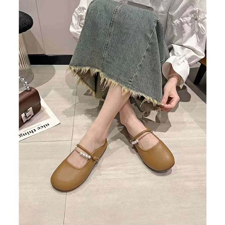 【shoes 365】パールデザインストラップミュールシューズ | aimoha  | 詳細画像10 