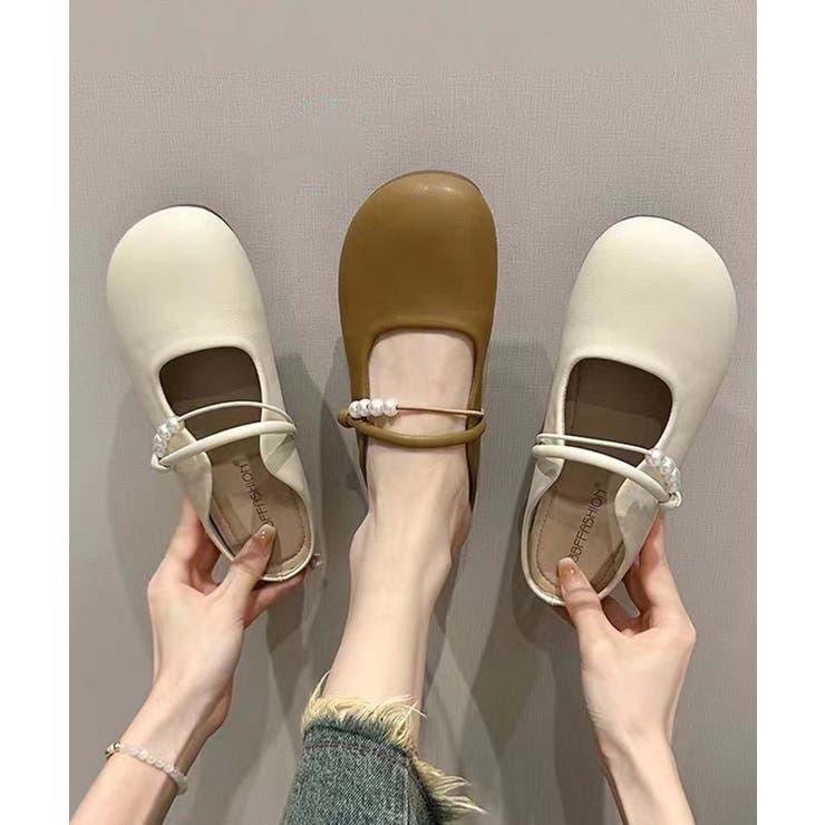 【shoes 365】パールデザインストラップミュールシューズ | aimoha  | 詳細画像2 