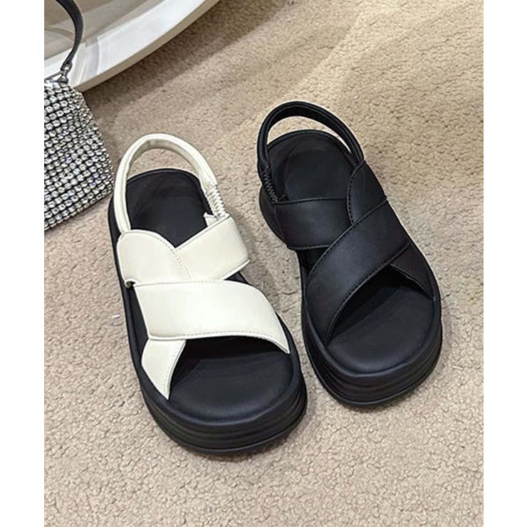 【shoes 365】厚底クロスストラップサンダル | aimoha  | 詳細画像6 