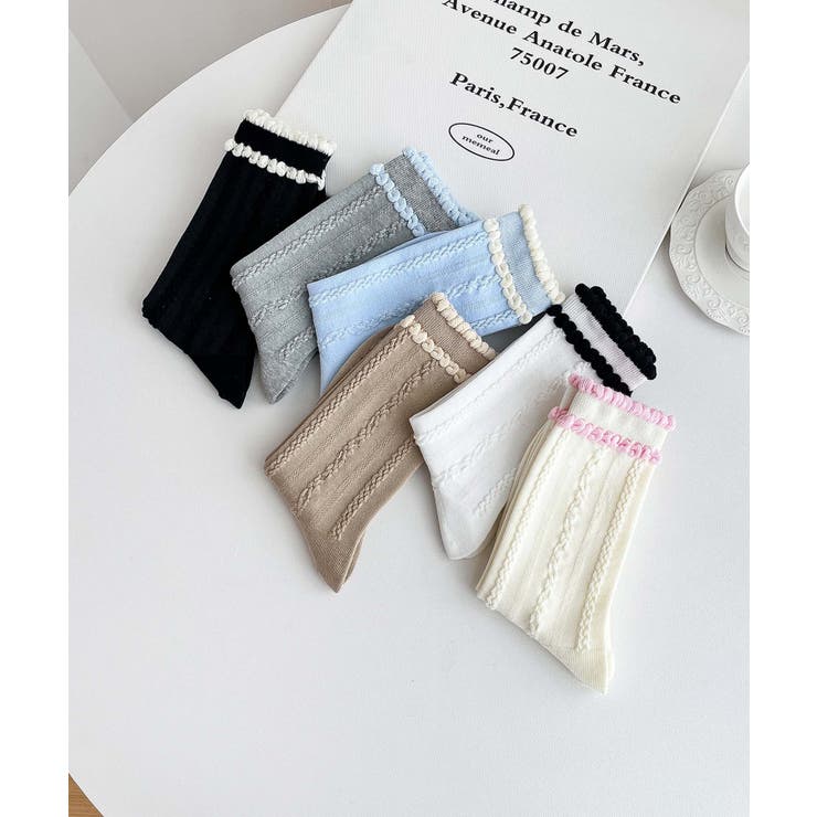 [2025 MOSOX NEW COLLECTION]ダブルフリルソックス | aimoha  | 詳細画像8 