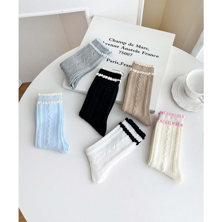 [2025 MOSOX NEW COLLECTION]ダブルフリルソックス | aimoha  | 詳細画像9 