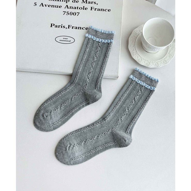 [2025 MOSOX NEW COLLECTION]ダブルフリルソックス | aimoha  | 詳細画像2 