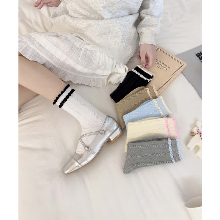[2025 MOSOX NEW COLLECTION]ダブルフリルソックス | aimoha  | 詳細画像31 