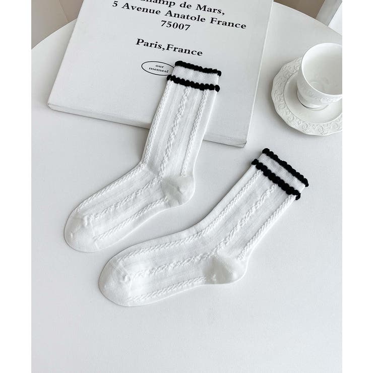 [2025 MOSOX NEW COLLECTION]ダブルフリルソックス | aimoha  | 詳細画像4 