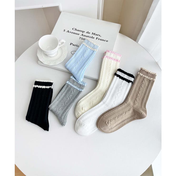 [2025 MOSOX NEW COLLECTION]ダブルフリルソックス | aimoha  | 詳細画像7 