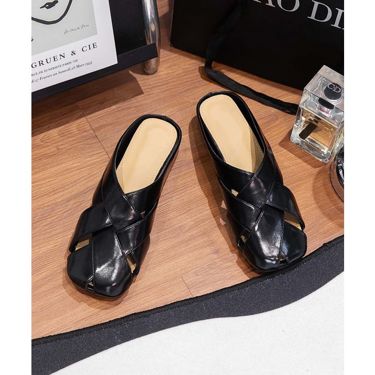 【shoes 365】クロスオープントゥミュール | aimoha  | 詳細画像4 