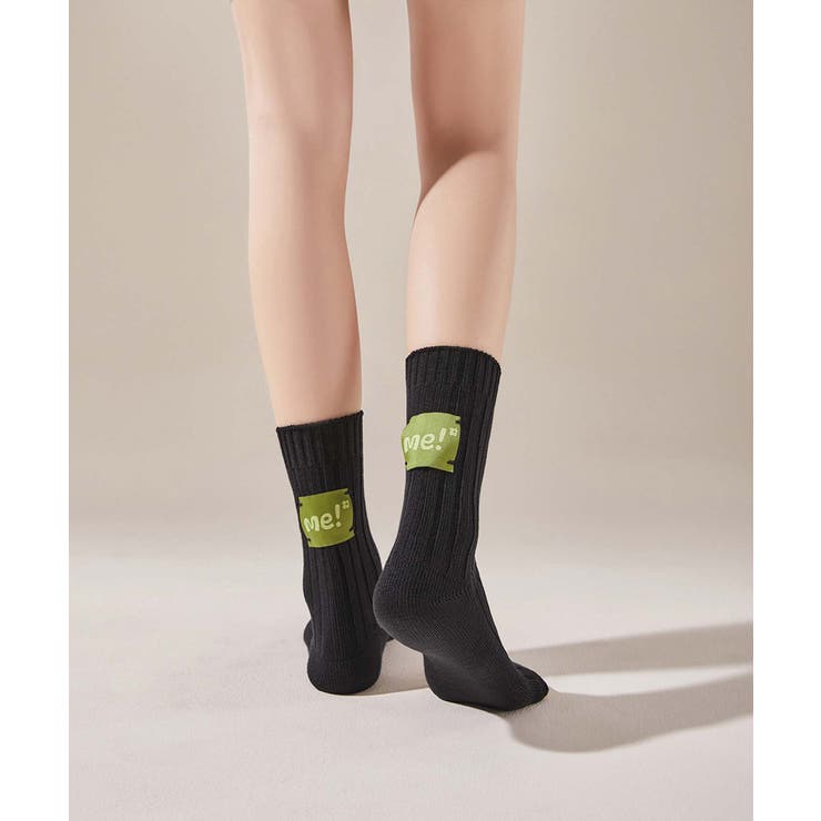 ブラック | [2025 MOSOX NEW COLLECTION]バックタグソックス | aimoha 