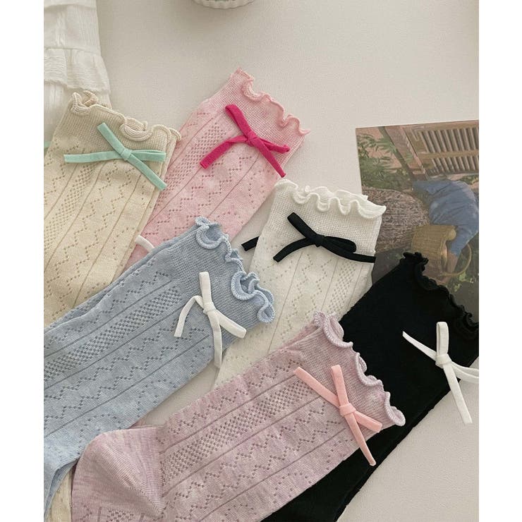[2025 MOSOX NEW COLLECTION]リボンレースソックス | aimoha  | 詳細画像1 