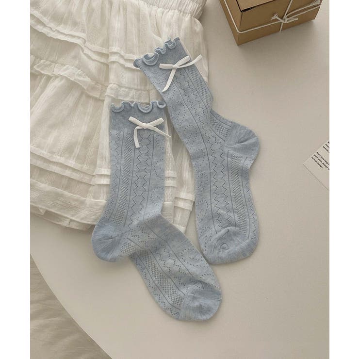 [2025 MOSOX NEW COLLECTION]リボンレースソックス | aimoha  | 詳細画像2 