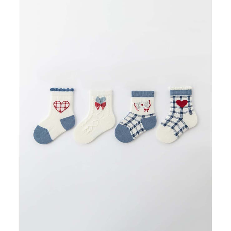 ブルーのキッズソックス4足セット | aimoha kids | 詳細画像9 