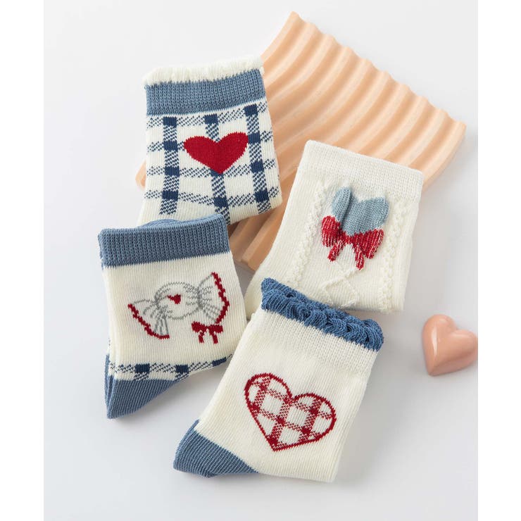 ブルーのキッズソックス4足セット | aimoha kids | 詳細画像11 