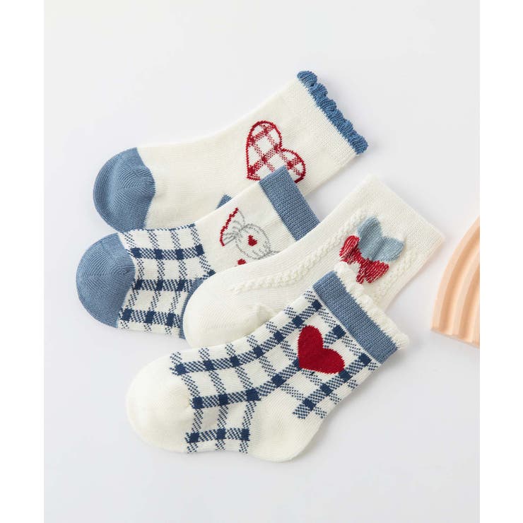 ブルーのキッズソックス4足セット | aimoha kids | 詳細画像12 