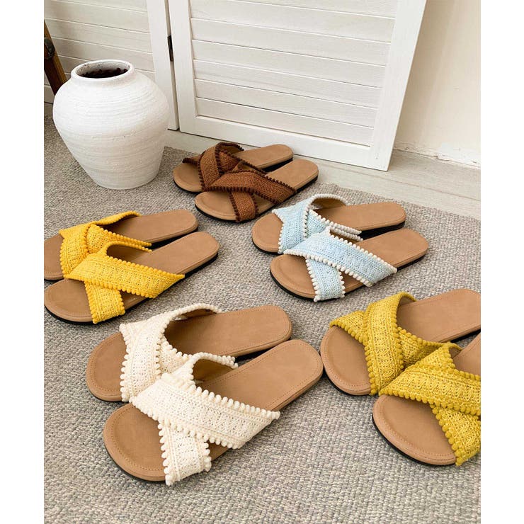 クロス編みデザインサンダル | aimoha  | 詳細画像36 