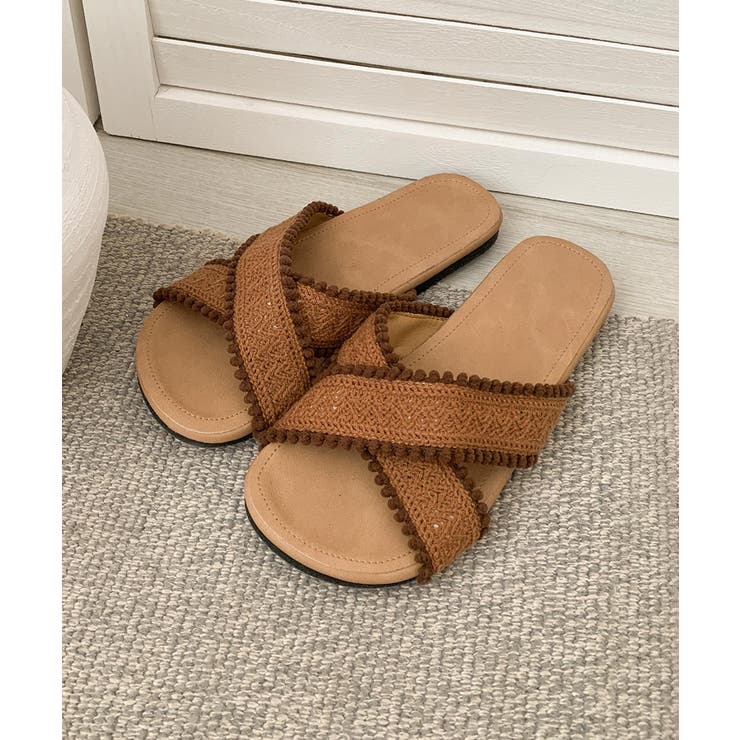 クロス編みデザインサンダル | aimoha  | 詳細画像4 