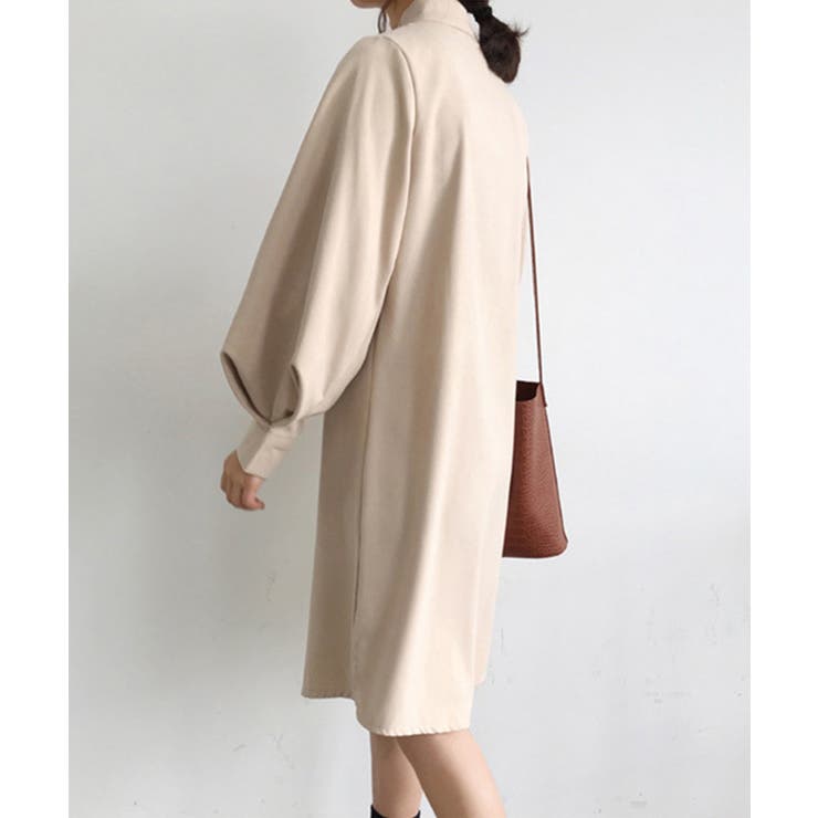 シャツワンピース 長袖 ロングシャツ[品番：XT000003707