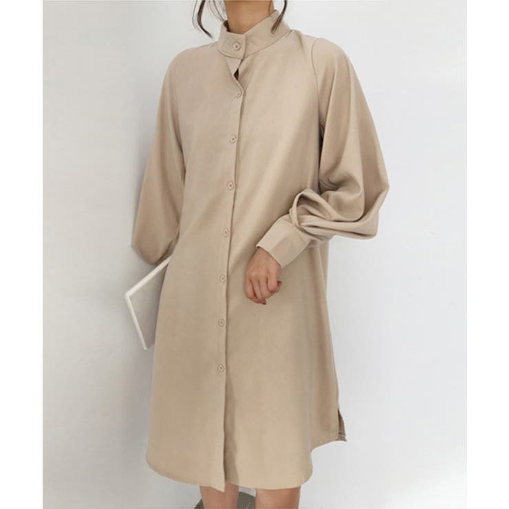 シャツワンピース 長袖 ロングシャツ | aimoha  | 詳細画像14 