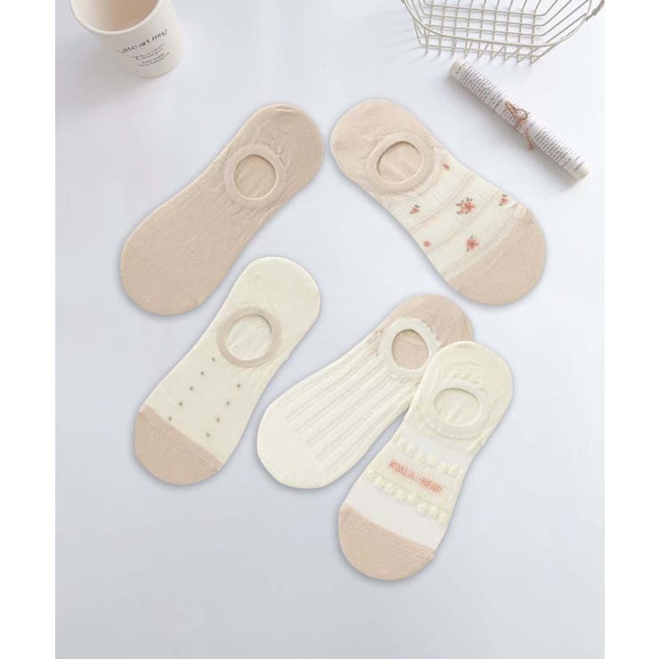  5足セット5柄【MOSOX】ガーリーデザインコットン混アンクルソックス | aimoha  | 詳細画像15 