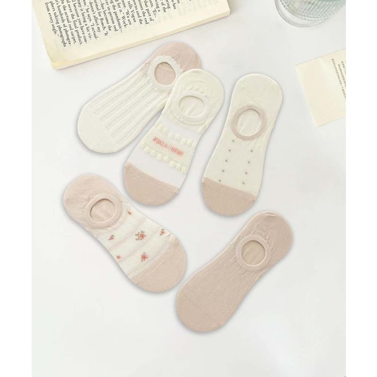  5足セット5柄【MOSOX】ガーリーデザインコットン混アンクルソックス | aimoha  | 詳細画像16 