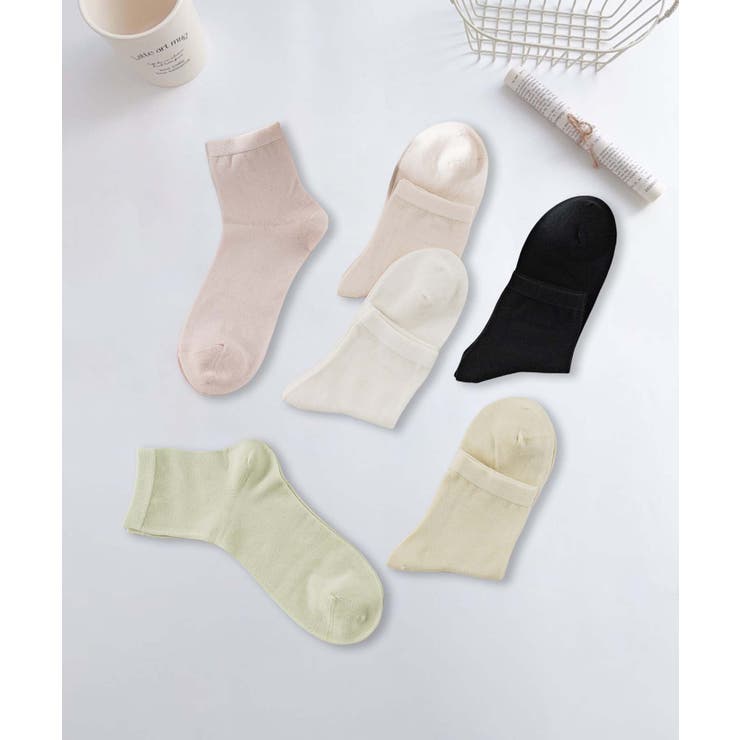 6足セット【MOSOX】シルク混パステルカラーソックス | aimoha  | 詳細画像3 