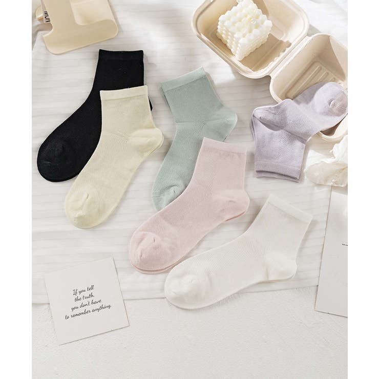 ミックス | 6足セット【MOSOX】シルク混ペールカラーソックス | aimoha 