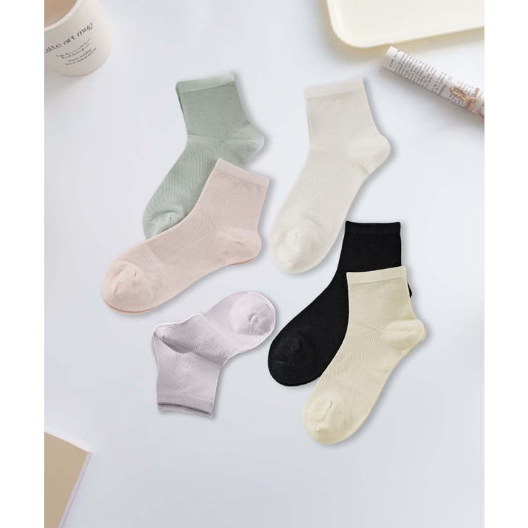 6足セット【MOSOX】シルク混ペールカラーソックス | aimoha  | 詳細画像2 
