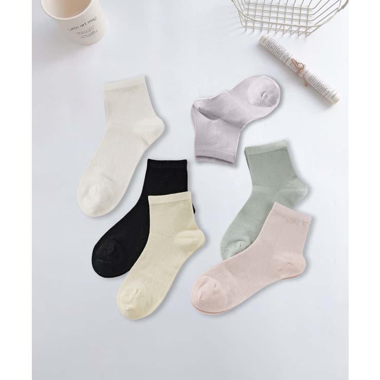 6足セット【MOSOX】シルク混ペールカラーソックス | aimoha  | 詳細画像3 