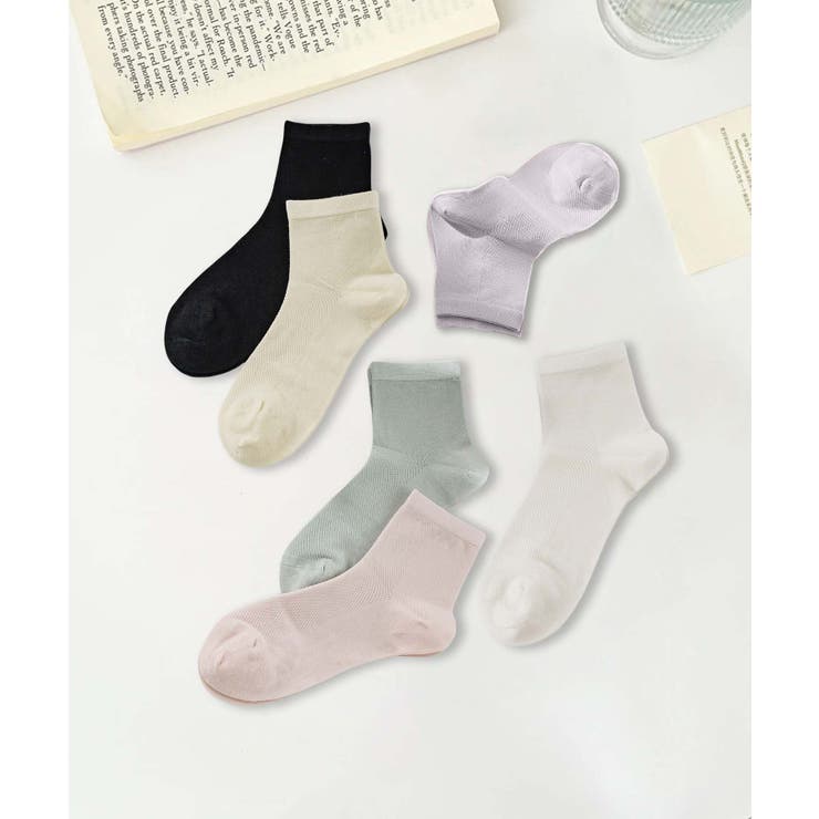 6足セット【MOSOX】シルク混ペールカラーソックス | aimoha  | 詳細画像4 