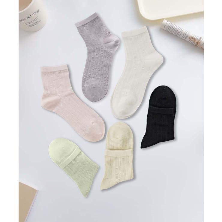 6足セット【MOSOX】シルク混リブソックス | aimoha  | 詳細画像2 