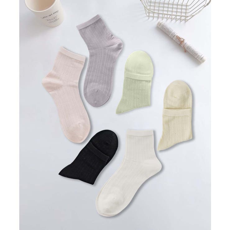 6足セット【MOSOX】シルク混リブソックス | aimoha  | 詳細画像3 